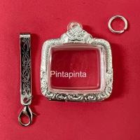 ราคา (แถมแหนบ)ตลับพระ กรอบพระ กรอบเงิน จี้ใส่พระ ตลับเงินใส่สิงห์แกะ,เครื่องรางพิมพ์กลาง (17342807059)