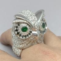 ราคา จิวเวอร์รี่มือสอง ของแท้ แหวนทองขาวรูปทรงนกฮูกฝังเพชรแท้จำนวน 353 เม็ด น้ำหนักรวม 8.73 กะรัต (5645445149)