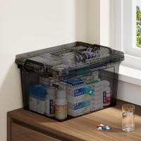 ราคา กล่องยาใหญ่ กล่องปฐมพยาบาล กล่องพยาบาล กล่องเก็บของ พลาสติกใส ดีไซน์เป็นชั้นๆ จุได้เยอะ มีซ้อนได้ อเนกประสงค์ (29936682287)