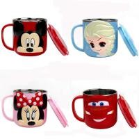 ราคา ถ้วยหัดดื่มสแตนเลสตัวละคร 3D Disney พร้อมฝาปิด (27365164763)