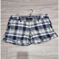 ราคา Abercrombie&Fitchกางเกงขาสั้นลายสก็อตน้ำเงินไซส์6เอว34สะโพก38ยาว11(งานมือสอง) (15910433668)