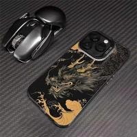 ราคา เคสโทรศัพท์ปุ่มโลหะรูปมังกรสีเหลืองทอง ไอโฟน11 For iPhone11 12 13 14 15 16 Pro MAX X XS XR XS 6 7 8 Plus เคสโทรศัพท์ (43471510488)