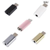 ราคา Niki Mini Portable USB C Type C Male to 3.5MM Female Headphone Jack Audio Adapter Stereo Earphone Headset Converter for Xiaomi Huawei Google Pixel OnePlus Cellphones (14053742253)