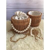 ราคา กระเป๋าสานหวาย กระเป๋าสานสะพายทรงกลม (5076743150)