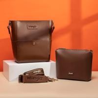 ราคา Fashion Wrangler Bucket Handbags for Women Crossbody Shoulder Purse with Organizer Insert (25434142925)