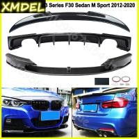 ราคา Carbon Look Front+Rear Lip Trunk Spoiler For BMW F30 335i 340i Sedan M Sport (56152462059)