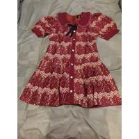 ราคา (มือ 2) เดรสลูกไม้ ป้าย Queen size XL สีแดงเลือดหมู (24295582701)