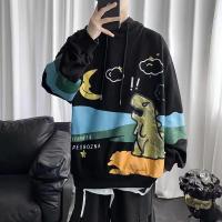 ราคา เสื้อกันหนาวมีฮู้ดพิมพ์ลายผู้ชายแบรนด์น้ำขึ้นน้ำลงแบบหลวม ๆ เสื้อแจ็คเก็ตลำลองสำหรับคู่รักทุกคู่ (10469622412)