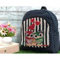 ราคา เป้ ลายนกฮูก ลายจุด มีช่องกระเป๋าหน้า (1299761419)