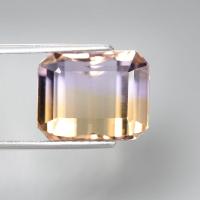 ราคา 14.50 ct พลอยแท้ เนื้ออ่อน อเมทริน (Ametrine) สี่เหลี่ยมมุมตัด สีม่วง เหลือง (18286675385)