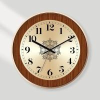 ราคา ♞Retro Roman Numerals Light Light Wood Grain นาฬิกาแขวนนาฬิกาแฟชั่นห้องนั่งเล่นสไตล์ยุโรปสไตล์ยุโรป (26377714227)