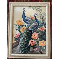 ราคา ภาพวาดนกยูงคู่ ภาพวาดมงคล ภาพสีน้ำ ขนาดA4 พร้อมกรอบกระจก แขวนได้ตั่งได้ กระดาษร้อยปอนด์ แข็งแรงทนทาน (26442534592)