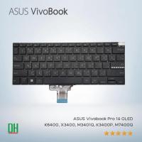 ราคา คีย์บอร์ดโน้ตบุ๊ค ASUS Vivobook Pro 14, X3400, M3401, K3400P, M7400Q - อะไหล่ OEM ซ่อม/เปลี่ยน มีไฟแบ็คไลท์ (28020546125)