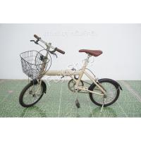 ราคา จักรยานพับได้ญี่ปุ่น - ล้อ 16 นิ้ว - ไม่มีเกียร์ - อลูมิเนียม - Bridgeston Sneaker - สีครีม [จักรยานมือสอง] (19763395073)
