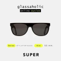 ราคา [ลดแรง] แว่นกันแดด SUPER by RETROSUPERFUTURE รุ่น SP FLAT TOP BLACK ทรงหน้าตัด ยอดฮิต (27418327208)