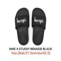 ราคา Nike x Stussy Benassi Black แตะสีดำ 9us ของแท้ มือ 1 พร้อมส่ง (8807130719)