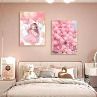 ราคา สาวเจ้าของห้องเด็กห้องนอนอะนิเมะการ์ตูนภาพวาดตกแต่งสีชมพูข้างเตียงอบอุ่นภาพวาดภาพจิตรกรรมฝาผนังห้องตัวละคร 2พีวีดับเบิลยู (43126798293)