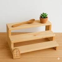 ราคา ชุดชั้นวางโชว์ไม้ 3 ชั้นมัลติฟังก์ชั่น (46152695508)