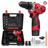 ราคา HORY สว่านไร้สาย สว่านแบต 99V 2 ระบบ แบตเตอรี่ อย่างดี 1ก้อน หรือ 2ก้อน สว่าน ฟรีแถมอุปกรณ์32ชิ้น รุ่น H-99 สีแดง (25816540575)