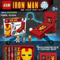 ราคา ส่งฟรีEMSไม่ต้องใช้โค้ด JLB 3D128 Iron Man Collector's Book Iron Man Building Block Storage Book (เลโก้จีน ไอรอนแมน (6213969571)