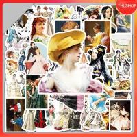 ราคา ส่งจากไทย 50แบบ แฟชั่นชุดผู้หญิง ย้อนยุค women Victorian fashion retro Style Sticker พร้อมส่ง (28163572321)