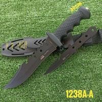 ราคา อุปกรณ์เดินป่า มีดพกเดินป่า มีดพกใบตาย มีดเดินป่า columbia รุ่น 1238A-Aใบดำพร้อมมีดปา (27203597470)