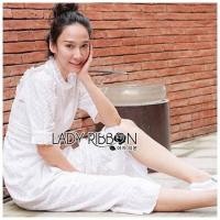 ราคา เดรสคอตตอนปักลูกไม้ ป้าย Lady Ribbon (746509176)
