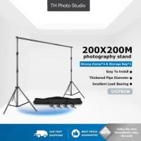 ราคา Photography 2x2m ฉากถ่ายรูป Background Stand Support System Kit & 3x1.6m Backdrop Non-wovens ฉากเขียว Green Screen (27815265308)
