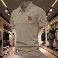 ราคา Barcelona Logo Football Polo T-Shirt เสื้อคอปกผู้ใหญ่ / Wangki Mens Polo เสื้อยืด Unisex (42127166934)