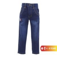ราคา ใช่ กางเกงขายาวผ้าเดนิมสีน้ําเงินสําหรับเด็กและเย็บปักถักร้อยจูเนียร์ 79 (46752199458)