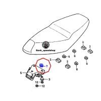 ราคา ยางรองบานพับเบาะ 77208-KW7-960 HONDA Dash Sonic wave100 nova tena smile ไนช์110/125 (29338706982)