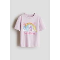 ราคา H&M(เอชแอนด์เอ็ม) เสื้อยืดคอตตอนลายพิมพ์ Girls Print-motif cotton T-shirt 1271597_8 (43420640919)