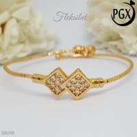 ราคา PGX Xuping สร้อยข้อมือกําไลข้อมือยืดหยุ่นชุบทอง - BR016 (40405743653)
