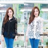 ราคา เสื้อเชิ้ตลูกไม้ คอปกแขนยาว (111848861)