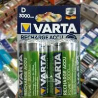 ราคา ถ่านชาร์จ Varta Size D (ขนาดใหญ่) คายประจุช้า 3000mah 2ก้อน ของแท้ แบรนด์เยอรมัน (14109003220)