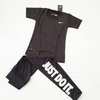 ราคา Nike Set (ท็อป + เลกกิ้ง Justdoit) (43155810436)