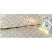 ราคา ดอกกุหลาบ สีรุ้ง รุ่นมีไฟกระพริบ ชุบทอง 24K Rose Flower (1924769679)