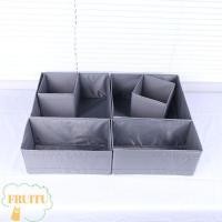 ราคา FRUITU กล่องจัดระเบียบตู้เสื้อผ้า,ผ้าพับได้ Art Closet Organizer, 2024 สีเทา/ขาว/สีม่วงกล่องตู้เก็บเสื้อผ้า (40576806908)