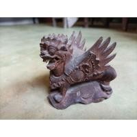 ราคา สิงห์ไม้แกะสลักมีตำหนิที่ฟันจ้า สิงห์ขนาด8x7x5cmสินค้ามือสองจากตู้ญี่ปุ่น (24213224866)