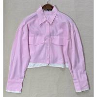 ราคา ใหม่กริบZARA เสื้อเชิ้ตครอป สีชมพู น่ารักมากๆค่ะ ผ้าดีมาก ดีเทลแต่งกระเป๋ายาว สีขาว ไม่มีตำหนิ (41650588644)