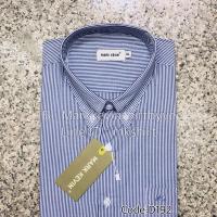 ราคา เสื้อเชิ้ตลายริ้ว สีน้ำเงินเข้มสลับขาว แขนยาวค่ะ (11013657882)