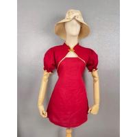 ราคา [พร้อมส่ง✨] ชุดกี่เพ้า เสื้อกี่เพ้า ชุดจีน แฟชั่น ชุดตรุษจีน กี่เพ้าสีแดง (14146841424)