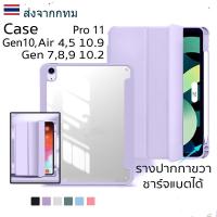 ราคา เคส ไอแพด Case ฝาครอบอะคริลิคใสสำหรับ iPad Ari6 11 2024 Pro 11 Air4 PRO11 /2021 Gen 10 9 8 7 10.2 2017 2018 2020 031 (25672144418)