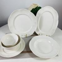 ราคา Royal porcelain จาน ชาม เข้าเซ็ท สีขาว ลวดลายสไตล์ยุโรป สวยดูดี มีระดับ (28338581589)