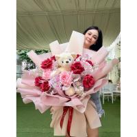 ราคา ช่อดอกไม้ช่อดอกไม้ตุ๊กตาหมีช่อดอกไม้ช่อใหญ่มาก (43366140688)