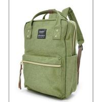 ราคา ถูก แท้ กระเป๋าเป้ Anello รุ่น Regular Canvas Square สีเขียว (9414038034)