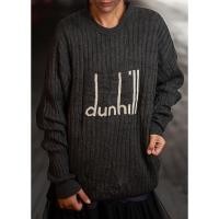 ราคา เสื้อไหมพรม งานแบรนด์หรู dunhill /pure wool สีดำเทา มือสอง (29123161229)