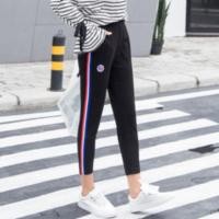 ราคา มาใหม่กางเกงวอร์มขายาวแต่งแถบข้าง สาวอวบใส่ได้ (1571846364)