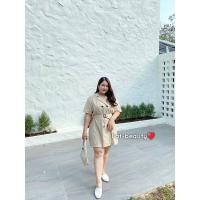 ราคา เดรสทรงสูทแต่งกระดุมด้านหน้ารุ่นนี้ใส่แล้วน่ารักมากๆ เสื้อผ้าคนอ้วน อ้วน สาวอวบอ้วน อวบ ไซร์ใหญ่ (20259632103)