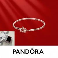 ราคา สร้อยข้อมือโซ่งู Pandora Moments T-Bar จากเครื่องประดับเงินแท้ Pandora (52151484896)